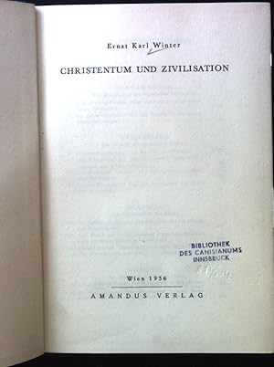 Seller image for Christentum und Zivilisation. for sale by books4less (Versandantiquariat Petra Gros GmbH & Co. KG)