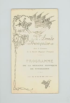 1919 Programme de la Semaine Hippique de Wiesbaden, 10th Armée Française, Sociéte Hippique França...