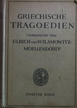 Seller image for Griechische Tragdien: ZWEITER BAND: Orestie. for sale by books4less (Versandantiquariat Petra Gros GmbH & Co. KG)