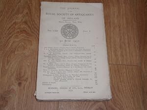 The Journal of the Royal Society of Antiquaries of Ireland Part 1. Vol LXII, 30th June, 1932