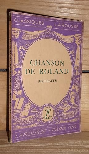 Seller image for LA CHANSON DE ROLAND - Extraits : Avec une notice biographique, historique et littraire, des notes explicatives, des jugements, un questionnaire et des sujets de devoirs par Andr Cordier for sale by Planet's books