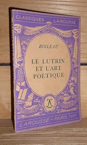 Image du vendeur pour LE LUTRIN - L'ART POETIQUE M mis en vente par Planet's books