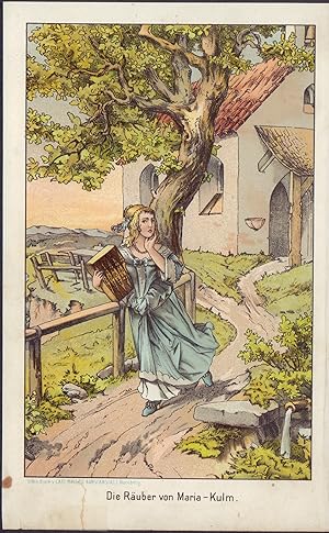 Seller image for Die Räuber von Maria-Kulm. Farb-Lithografie von 1894. for sale by ANTIQUARIAT Franke BRUDDENBOOKS