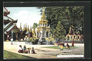 Ansichtskarte Rangoon, Entrance to Shwe Dagone Pagoda