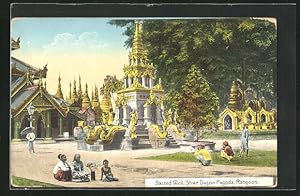 Ansichtskarte Rangoon, Sacred Well, Shwe Dagon Pagoda