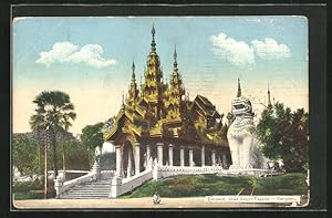 Ansichtskarte Rangoon, Shwe Dagon Pagoda, Entrance