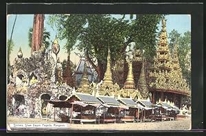 Ansichtskarte Rangoon, Shrines, Shwe Dagon Pagoda