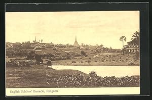 Ansichtskarte Rangoon, English Soldier`s Barracks