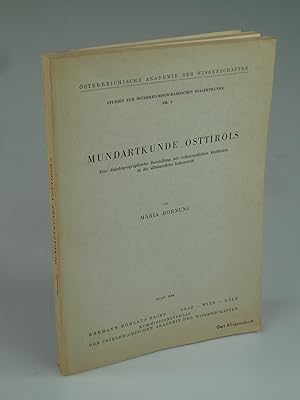 Bild des Verkufers fr Mundartkunde Osttirols. zum Verkauf von Antiquariat Dorner