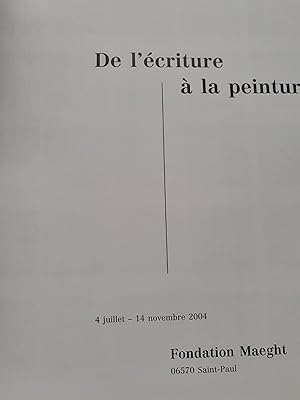 de l'écriture à la peinture