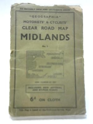 Seller image for Motorists' & Cyclists' Clear Road Map: Midlands No. 3 for sale by World of Rare Books