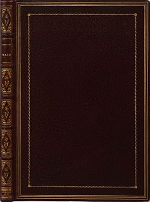 Seller image for Maud, A Monodrama. Hammersmith 1893. 4to. Groer Titelholzschnitt und zahlreiche Initialen im Text. 69 Seiten. Dunkelrotbrauner Orig.-Maroquinband mit Rckentitel und reicher Vergoldung, dreifachen Deckelfileten, Steh.- u. Innenkantenvergoldung, dunkelblauen Doublren mit reichster Vergoldung und Vollgoldschnitt. (Signiert: Chambolle-Duru). for sale by Antiquariat Schmidt & Gnther