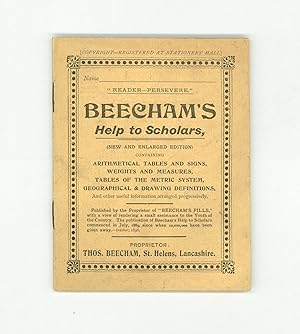 Patent Medicine, 1898 Thomas Beecham's Pills. Promotional Pamphlet, Beecham's Help to Scholars, P...