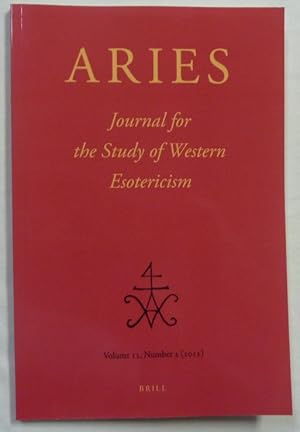ARIES, Journal for the Study of Western Esotericism. Volume 12 - Number 2; New series.