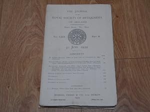 The Journal of the Royal Society of Antiquaries of Ireland Part 2. Vol LXIX, 30 June 1939