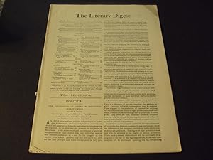 Seller image for The Literary Digest Dec 11 1892 Swiss Democracy, History Of Madagascar for sale by Joseph M Zunno