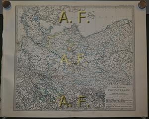 Imagen del vendedor de Nord-stliches Deutschland, Stieler's Hand-Atlas No. 20, 1 : 1.850.000 (ca. 47 x 38 cm) a la venta por Antiquarische Fundgrube e.U.