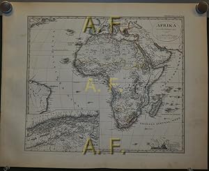 Bild des Verkufers fr Afrika, Stieler's Hand-Atlas No. 68, 1 : 37.000.000 (ca. 47 x 38 cm) zum Verkauf von Antiquarische Fundgrube e.U.