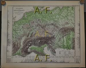 Imagen del vendedor de Fluss und Bergkarte von Deutschland und des Anliegenden Lndern, Stieler's Hand-Atlas No. 16, 1 : 4.625.000 (ca. 47 x 38 cm) a la venta por Antiquarische Fundgrube e.U.