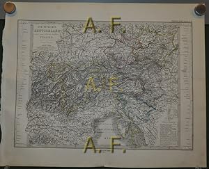 Image du vendeur pour Sd-stliches Deutschland nebst einem Theile des nrdlichen Italien, Stieler's Hand-Atlas No. 28, 1 : 1.850.000 (ca. 47 x 38 cm) mis en vente par Antiquarische Fundgrube e.U.