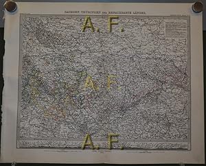 Imagen del vendedor de Sachsen, Thringen und Benachbarte Lnder, Special Karte, Stieler's Hand-Atlas No. 23, 1 : 925.000 (ca. 47 x 38 cm) a la venta por Antiquarische Fundgrube e.U.