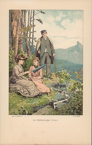 Seller image for Der Waldenburger Schatz. Farb-Lithografie von 1894. for sale by ANTIQUARIAT Franke BRUDDENBOOKS