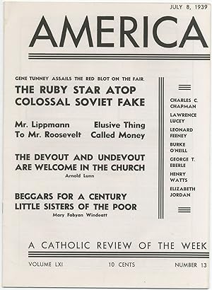 Image du vendeur pour America: A Catholic Review of the Week mis en vente par Between the Covers-Rare Books, Inc. ABAA