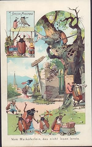 Seller image for Vom Maikäferlein, das nicht lesen lernte. Farb-Lithografie von 1894. for sale by ANTIQUARIAT Franke BRUDDENBOOKS