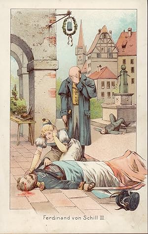 Seller image for Ferdinand von Schill III. Farb-Lithografie von 1894. for sale by ANTIQUARIAT Franke BRUDDENBOOKS