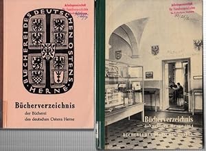 Imagen del vendedor de Bcherei des Deutschen Ostens Herne. Bcherverzeichnis - 1. Nachtrag 1964 UND 2. Nachtrag 1967. a la venta por Antiquariat Carl Wegner