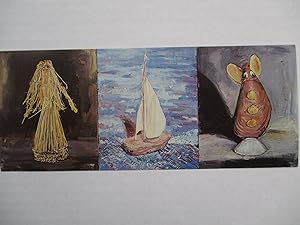 Bild des Verkufers fr Walter Robinson / Raymond Pettibon Semaphore 1986 Exhibition invite postcard zum Verkauf von ANARTIST