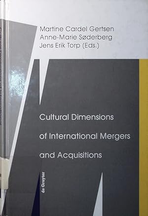 Seller image for Cultural dimensions of international mergers and acquisitions. for sale by Antiquariat Bookfarm