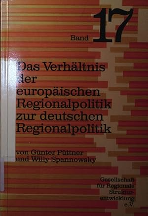 Bild des Verkufers fr Das Verhltnis der europischen Regionalpolitik zur deutschen Regionalpolitik. zum Verkauf von Antiquariat Bookfarm