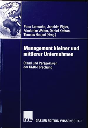 Immagine del venditore per Management kleiner und mittlerer Unternehmen. Stand und Perspektiven der KMU-Forschung. venduto da Antiquariat Bookfarm