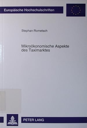 Seller image for Mikrokonomische Aspekte des Taximarktes. for sale by Antiquariat Bookfarm