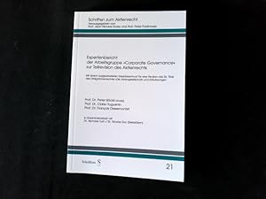 Bild des Verkufers fr Expertenbericht der Arbeitsgruppe "Corporate Governance" zur Teilrevision des Aktienrechts: Mit einem ausgearbeiteten Gesetzesentwurf fr eine . und Erluterungen (Schriften zum Aktienrecht). Mit einem ausgearbeiteten Gesetzesentwurf fr eine Revision des 26. Titels des Obligationenrechtes "Die Aktiengesellschaft" und Erluterungen. zum Verkauf von Antiquariat Bookfarm