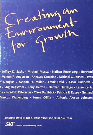 Seller image for Creating an environment for growth. for sale by Antiquariat Bookfarm