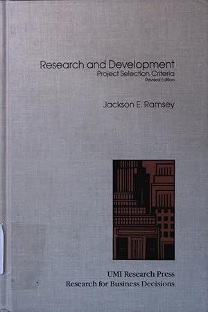 Seller image for Research and development. project selection criteria. for sale by Antiquariat Bookfarm