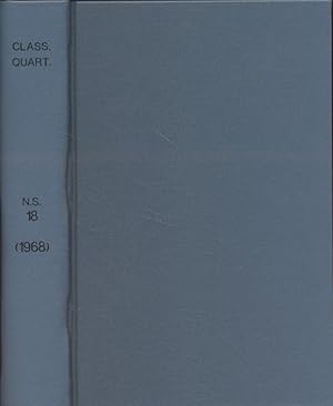 Seller image for The Classical Quarterly, XVIII. Vol. LX of the continuous series. No. 1-2. for sale by Fundus-Online GbR Borkert Schwarz Zerfa