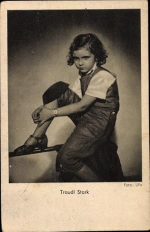 Bild des Verkufers fr Ansichtskarte / Postkarte Schauspielerin Traudl Stark als junges Mdchen zum Verkauf von akpool GmbH
