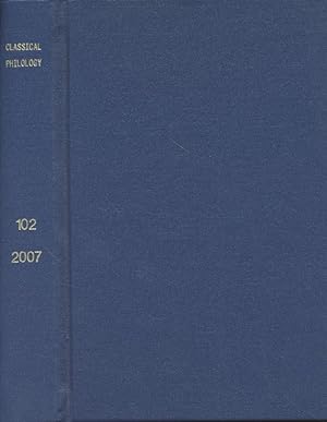 Bild des Verkufers fr Classical Philology, 102. No. 1-4. zum Verkauf von Fundus-Online GbR Borkert Schwarz Zerfa