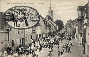 Ansichtskarte / Postkarte Lübben im Spreewald, Lübbener Schützenfest, Festzug