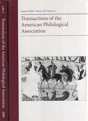 Bild des Verkufers fr Transactions of the American Philological Association 2009 [2 Bd.e]. Volume 139 / Number 1-2. zum Verkauf von Fundus-Online GbR Borkert Schwarz Zerfa