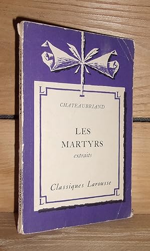 Seller image for LES MARTYRS : Extraits for sale by Planet'book