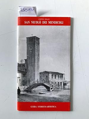 Bild des Verkufers fr SAN NICOLO' DEI MENDICOLI, GUIDA STORICO-ARTISTICA zum Verkauf von Versand-Antiquariat Konrad von Agris e.K.