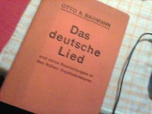 Das deutsche Lied und seine Bearbeitungen in den frühen Orgeltabultaruen.