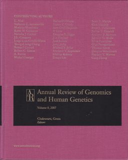 Image du vendeur pour Annual Review of Genomics and Human Genetics 2007 mis en vente par Never Too Many Books