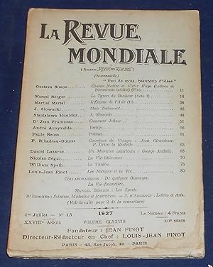 La Revue Mondiale n°13 1927-