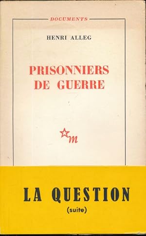 Bild des Verkufers fr Prisonniers de guerre zum Verkauf von LIBRAIRIE GIL-ARTGIL SARL