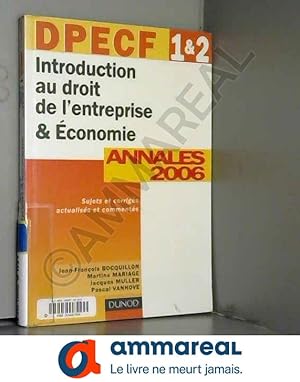Seller image for Introduction au droit de l'entreprise & Economie DPECF 1 & 2 : Annales for sale by Ammareal
